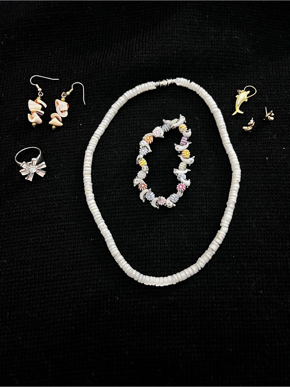 Tropical Beach Vacation Costume Jewelry Shells & Dolphins, Misc lot